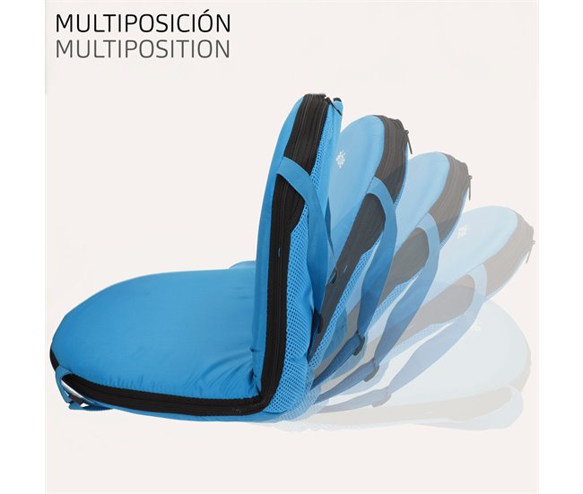 Aktive Asiento plegable con respaldo ajustable Azul