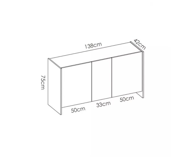 Aparador Kloe con  puertas Blanco