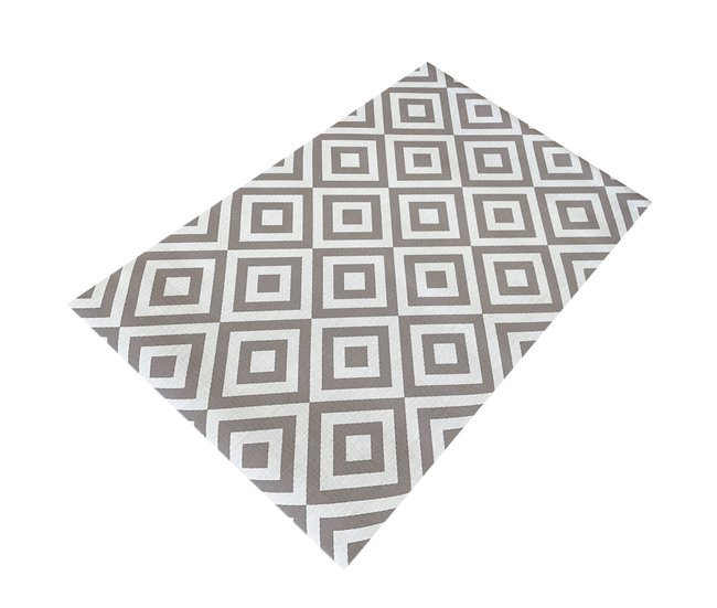 Acomoda Textil – Alfombra Vinílica Hidráulica para Hogar. 60x90 Beige