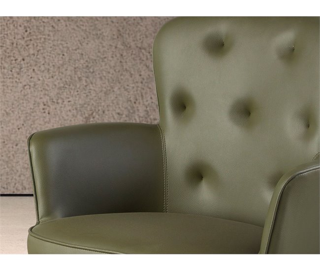 ANGEL CERDA Silla giratoria polipiel Verde