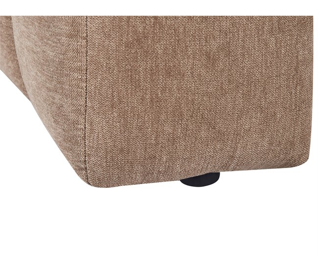 Beliani Chaise longue izquierdo Poliéster LANNILS Marron Claro