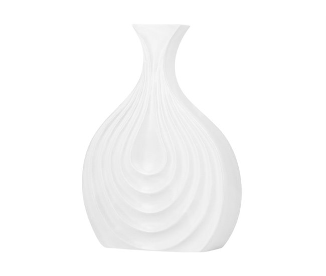 Beliani Jarrón decorativo THAPSUS Blanco