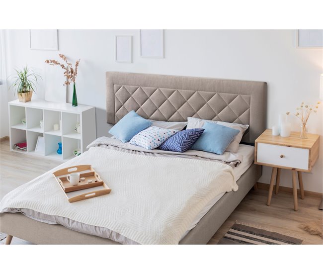 Cabecero de Cama DOMUS Tapizado Microfibra AquaClean 145 Beige