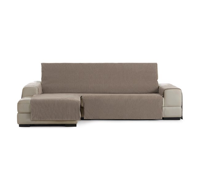 Vipalia Protector Cubre Sofá Chaise Longue Liso Modelo Chenilla Vison