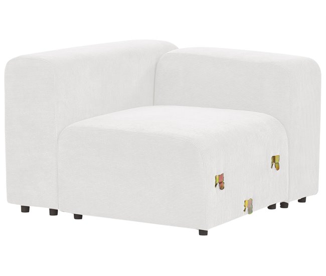 Beliani Sofá modular Pana FALSTERBO Crema