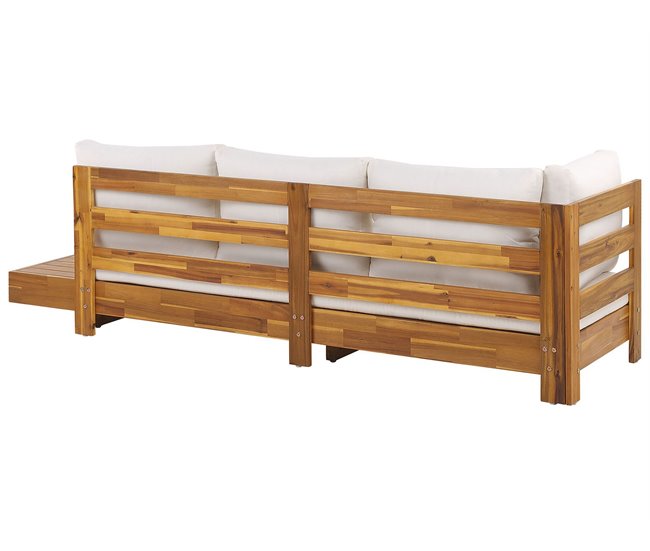 Beliani Conjunto de jardín MARETTIMO Blanco/ Beige