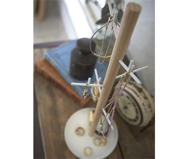 Árbol de joyas Blanco/ Madera