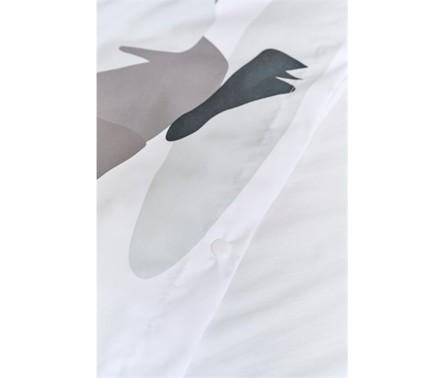 Juego de funda nórdica Infantil Blanco/ Gris