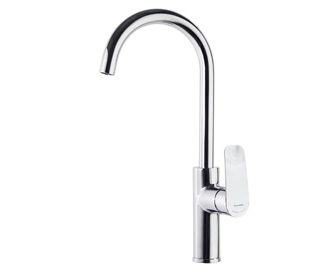 Grifo de Fregadero de Cocina Monomando con Caño Alto Cromo
