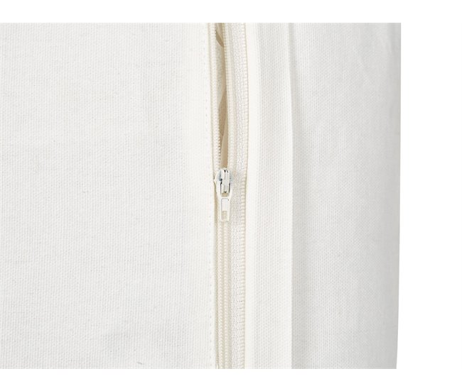Beliani Cojín decorativo ZAMIA Blanco/ Beige