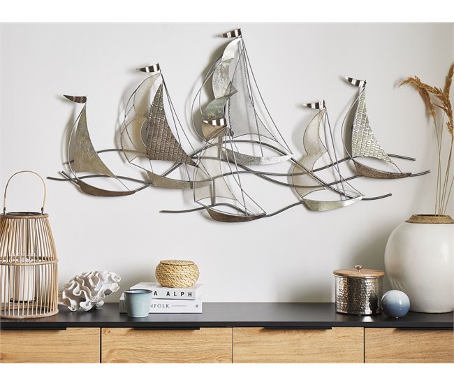 Beliani Decoración de pared AMERICIUM Gris