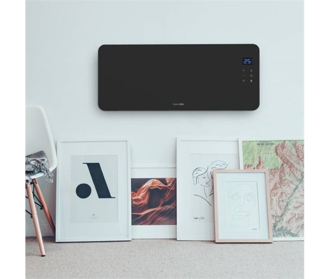 B Panel Calefactor de Cristal con WiFi W | UNIVERSALBLUE Negro