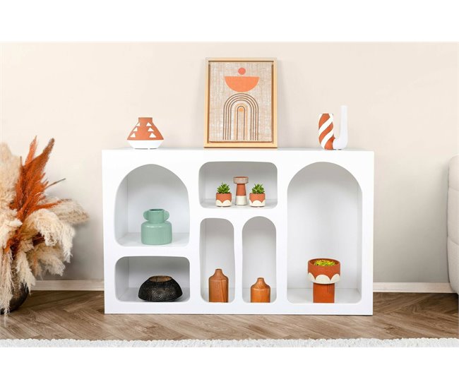 Aparador com efeito madeira 120 Blanco