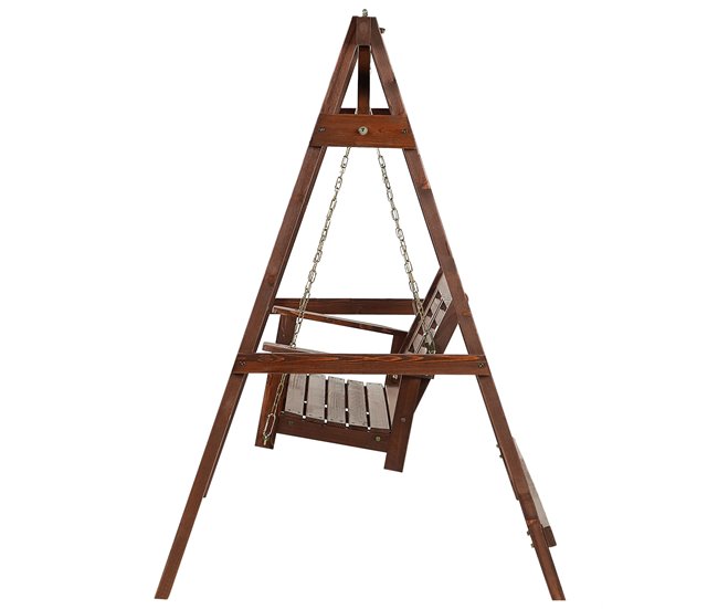 Beliani Columpio NERITO Madera Oscura