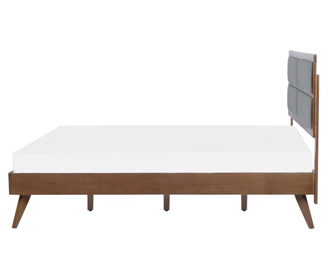 Beliani Cama con somier MDF POISSY 167x202 Gris