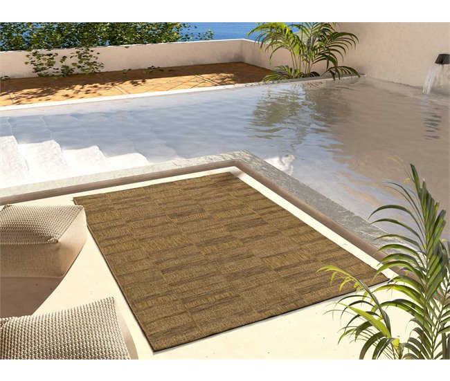 Alfombra de interior/exterior efecto yute GUINEA - ATTICGO 160x230 Natural