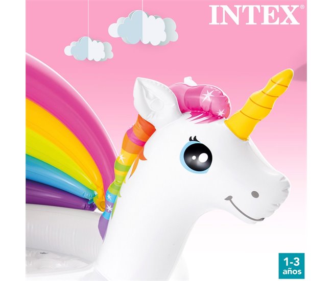 Piscina hinchable para bebé con toldo unicornio INTEX Multicolor