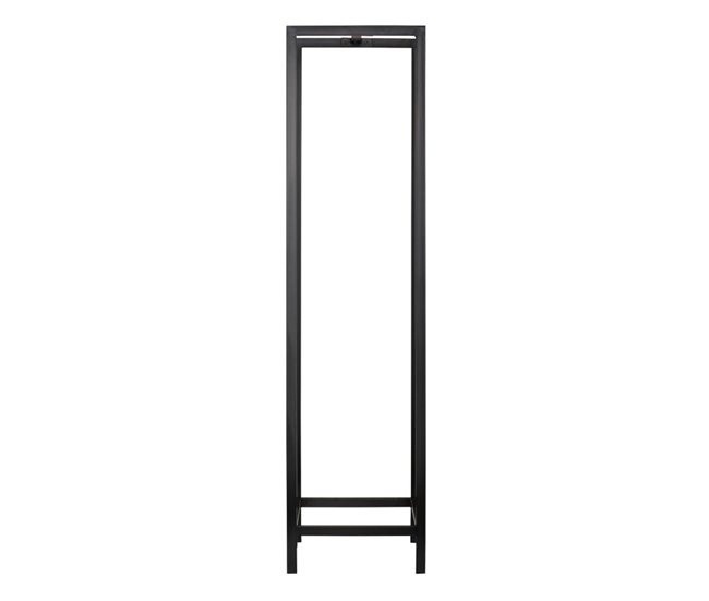 Soporte para leña Taarbæk duradero acero Negro