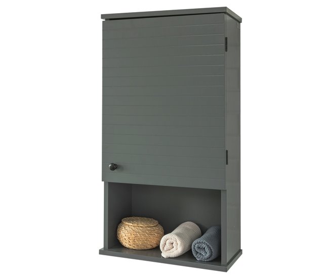 Armario de Pared con 3 estantes BZR25-DG SoBuy Gris Oscuro