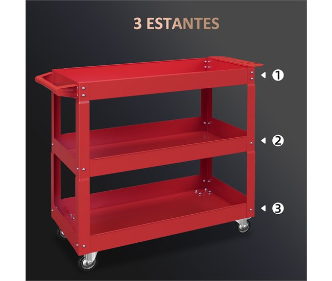 Carro de Herramientas Acero Laminado en Frío DURHAND 83 Azul