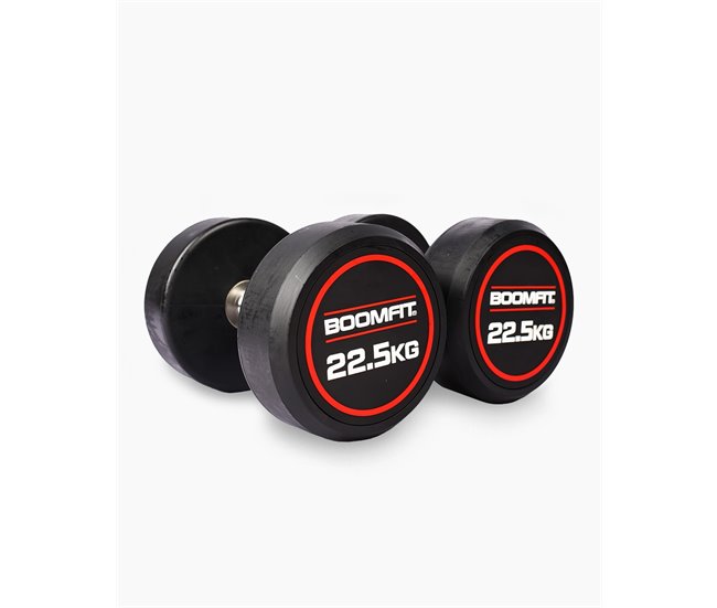 Mancuernas Redondas 22,5Kg (Pareja) - BOOMFIT Negro