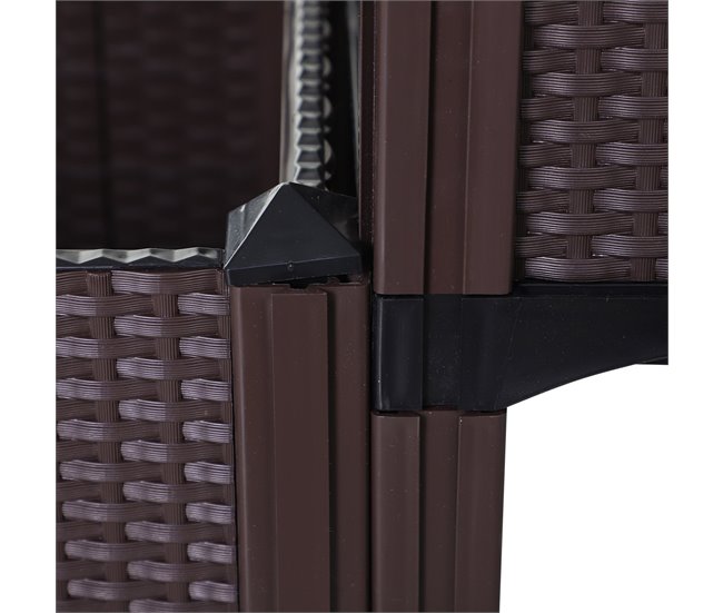 Conjunto de 2 Macetas Cuadradas PP Outsunny Marron