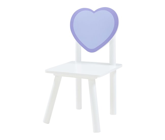 Conjunto infantil de mesa y 2 sillas Siljan Blanco