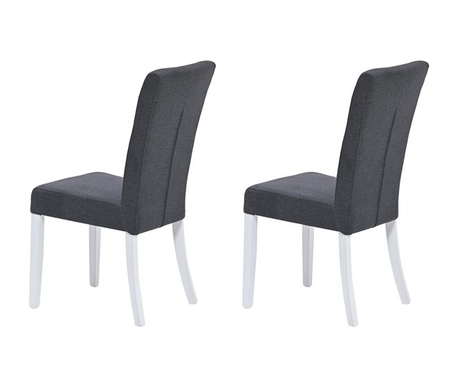 Pack de 2 sillas de comedor BRIGHTON  Gris Oscuro