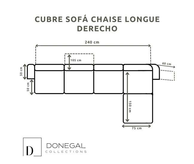 Funda Protectora de Sofá Acolchada Gris Oscuro