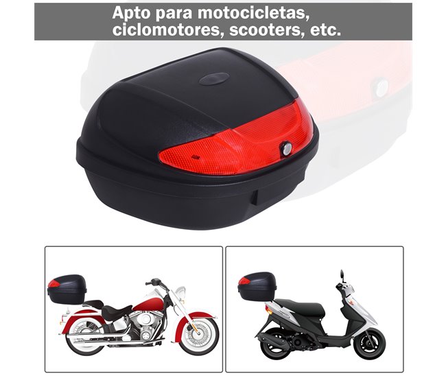 Baúl Moto PP HOMCOM, ferretería - accesorios para vehículos Negro