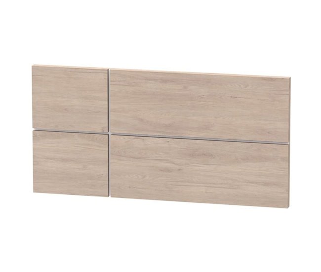 Conjunto Dormitorio Juvenil Cabecero y Mesita Blanco/ Madera