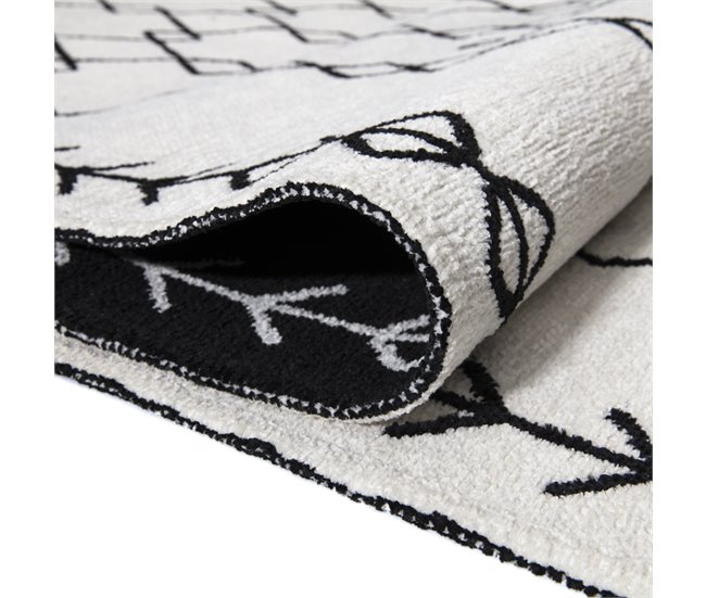 Alfombra reversible PALERMO ESTAMPADA Blanco