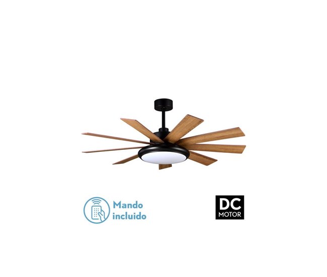 Ventilador De Techo Metal Serie Pireo Negro