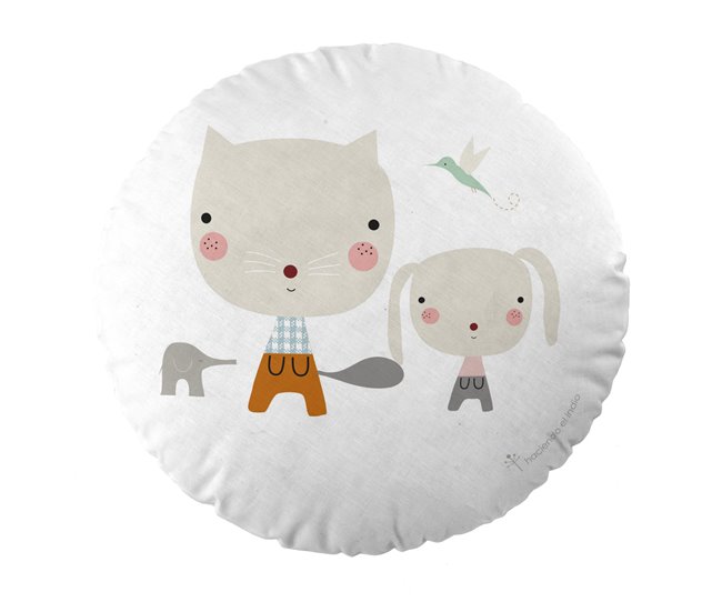 COJIN REDONDO CON RELLENO REGALAME Estampado