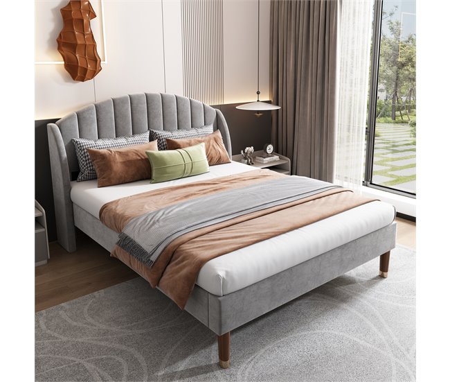 Marco de la cama 200x140 Gris