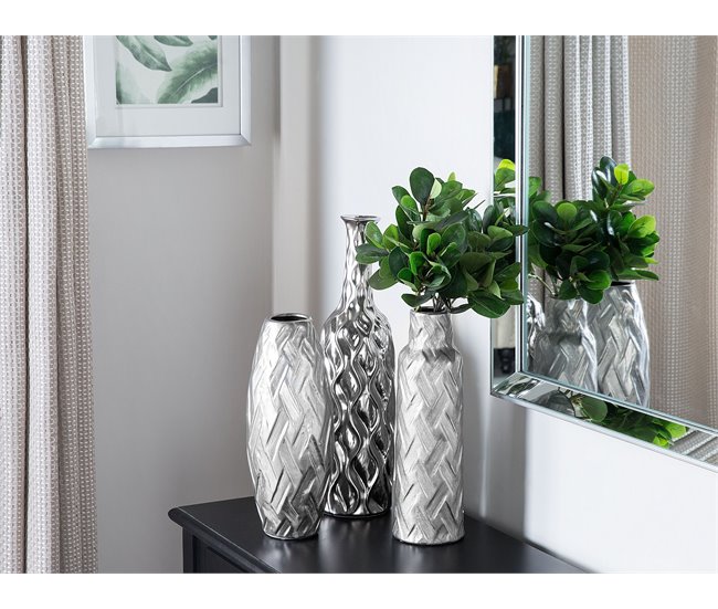 Beliani Jarrón decorativo BASSANIA Gris
