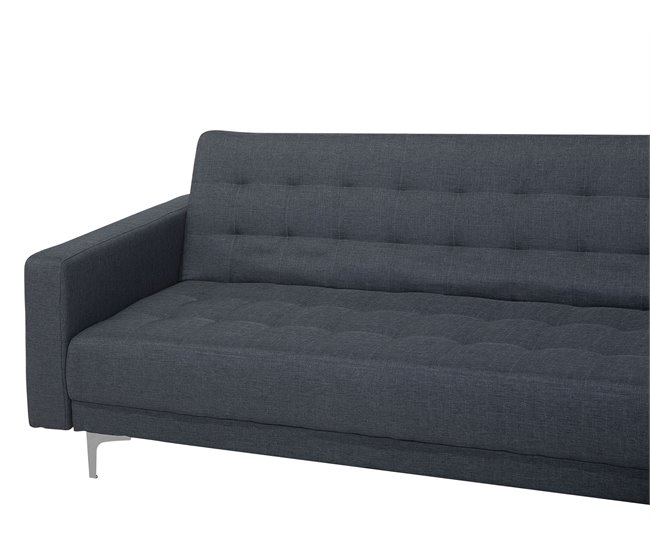 Beliani Sofá modular Poliéster ABERDEEN Gris Oscuro