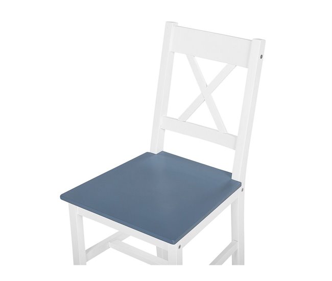 Beliani Conjunto de comedor MOANA Blanco