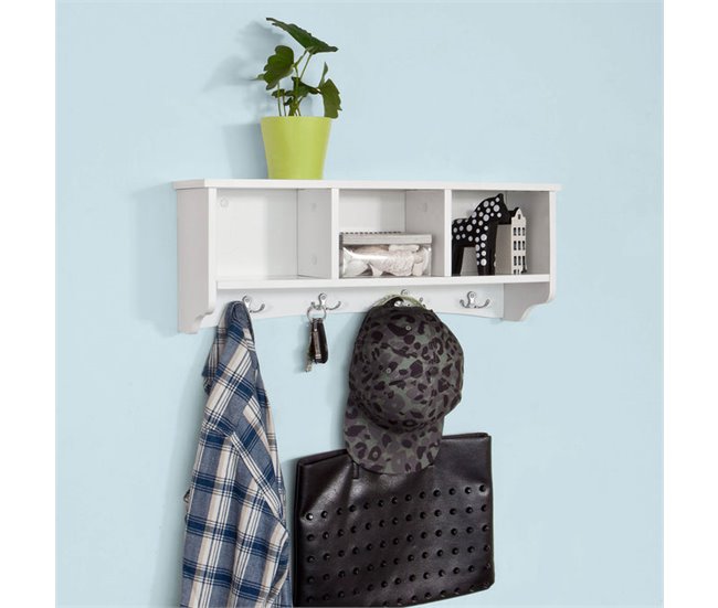Estantes de pared con 3 compartimentos FRG48-W SoBuy Blanco