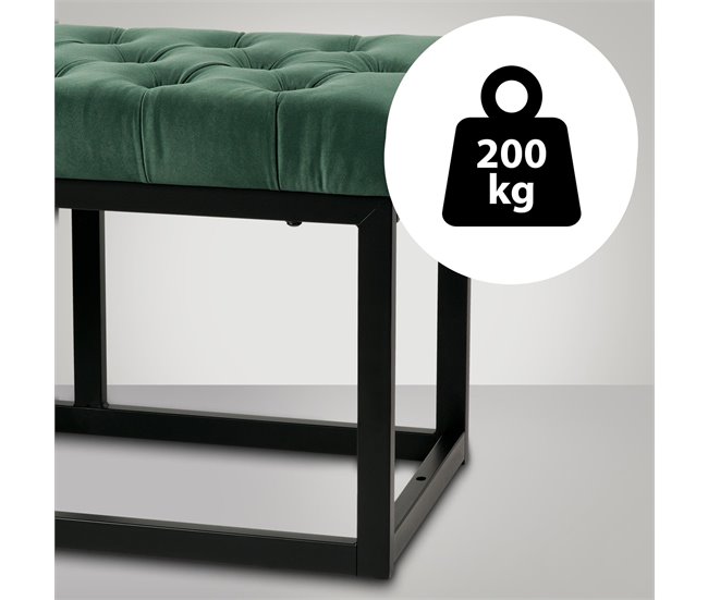 Banco banqueta pie de cama asito diseño 120x37 Verde