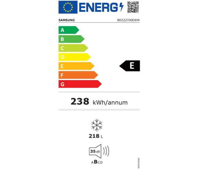 Congelador integrable 54cm 218L No Frost SAMSUNG BRZ22700EWW/EF Blanco