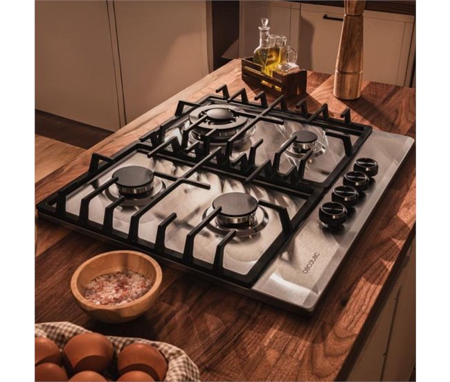 Cecotec Placa de gas Bolero Squad G 4200F Inox Negro