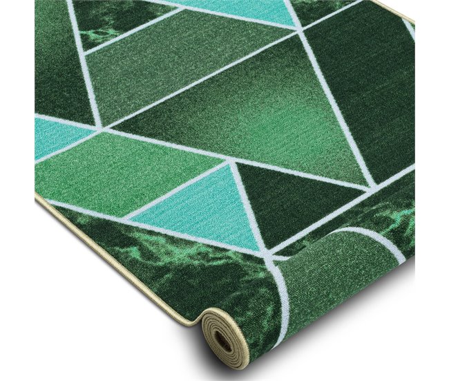 Alfombra antideslizante TRÓJKĄTY triángulos 57x430 Verde