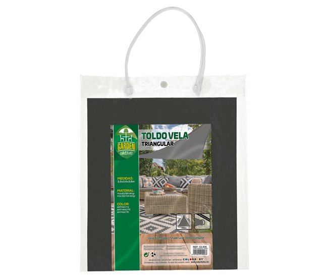Toldo vela de sombreo triangular Aktive Garden gris antracita Gris