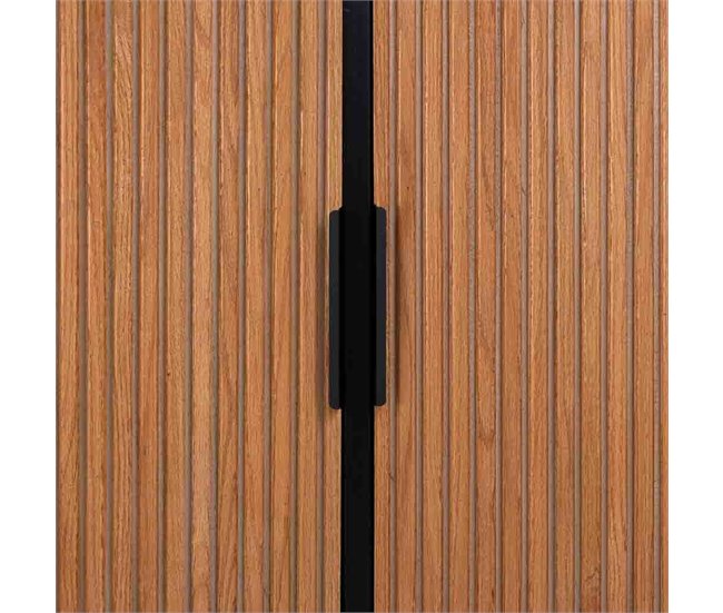 Aparador de 3 puertas de madera y metal Marron
