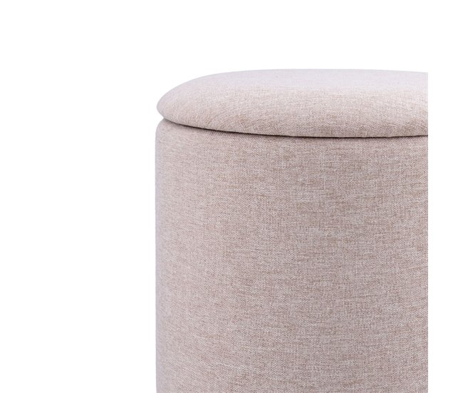 Puff almacenaje MOA Vinthera acolchado Beige