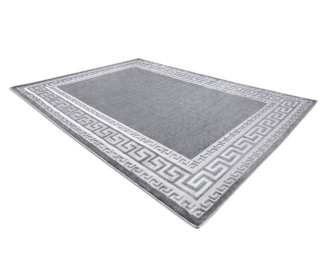 Alfombra MEFE moderna 2813 Marco llave griega Structural 180x270 Gris
