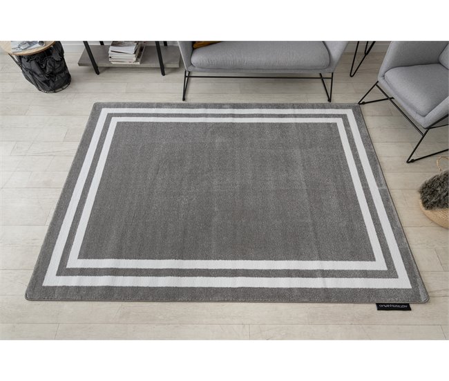 Alfombra HAMPTON cuadro 160x220 Gris