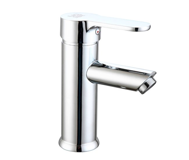 Grifo Lavabo Ganges Baño Latón Manetas Zinc Plateado