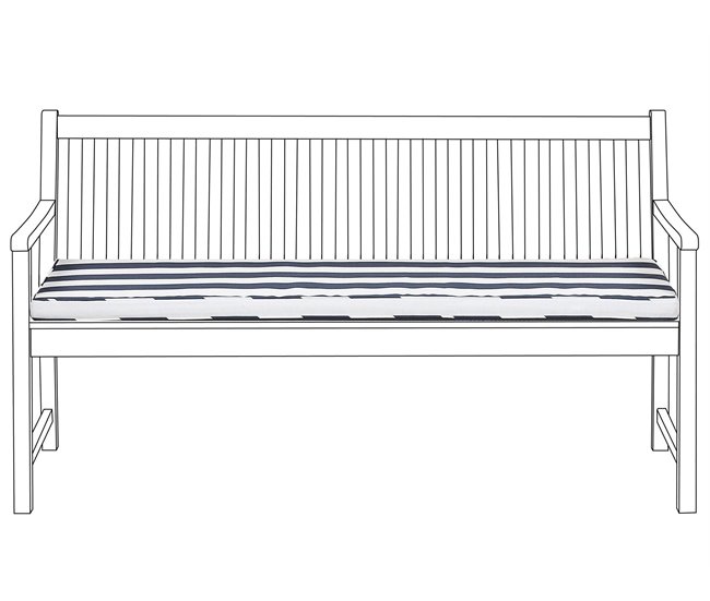 Beliani Cojines de asiento VIVARA 152x54 Azul Marino